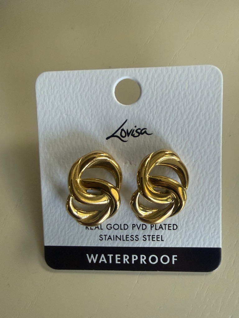 Lovisa Gold Knot Twist Stud Earrings 19$